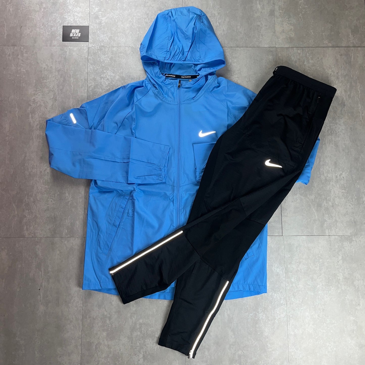 Nike Repel Miler Windrunner Jacket University Blue & Black Nike Phenom Pants Set
