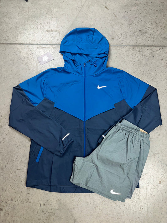 Nike Windrunner & Challenger Shorts Set 'Thunder Blue/Grey'