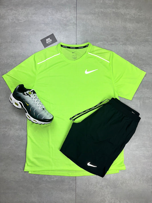 Nike Miler 1.0 & Flex Stride Shorts Set 'Ghost Green/Black'