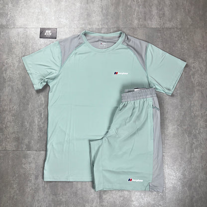 Berghaus Tech T-Shirt & Tech Shorts Set Mint Green