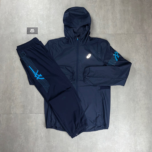 Asics Icon Jacket & Icon Track Pants Navy Set