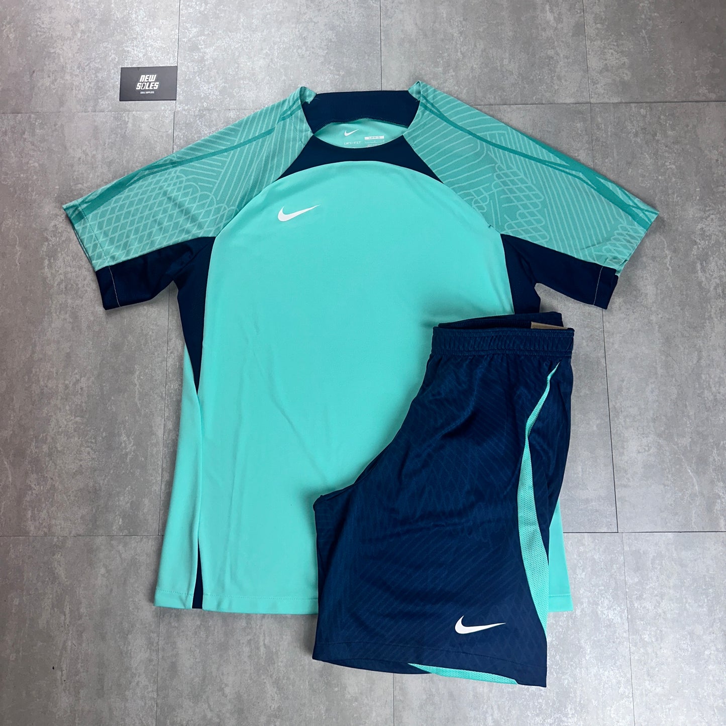 Nike Dri-Fit Strike T-Shirt & Shorts Set 'Hyper Turquoise'