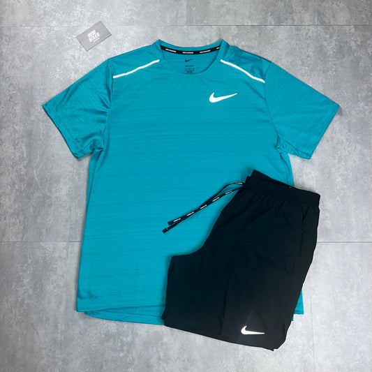 Nike Miler 1.0 & Flex Stride Shorts Set 'Dusty Cactus/Black'