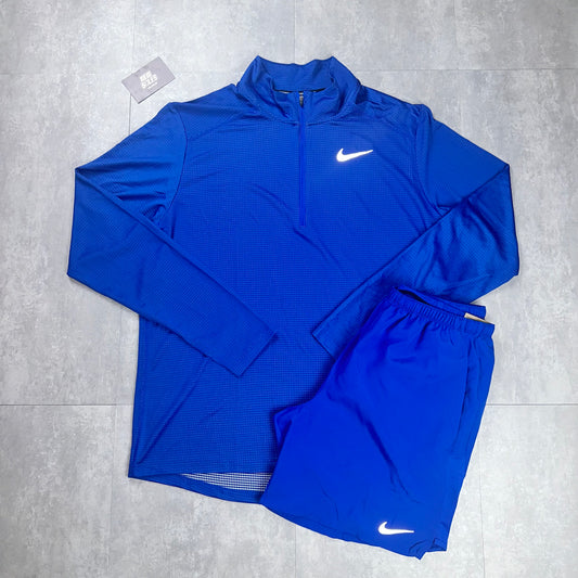 Nike Pacer Quarter-Zip & Challenger Shorts Set 'Royal Blue'