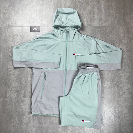 Berghaus Theran Windbreaker & Shorts Mint Green Bundle Set