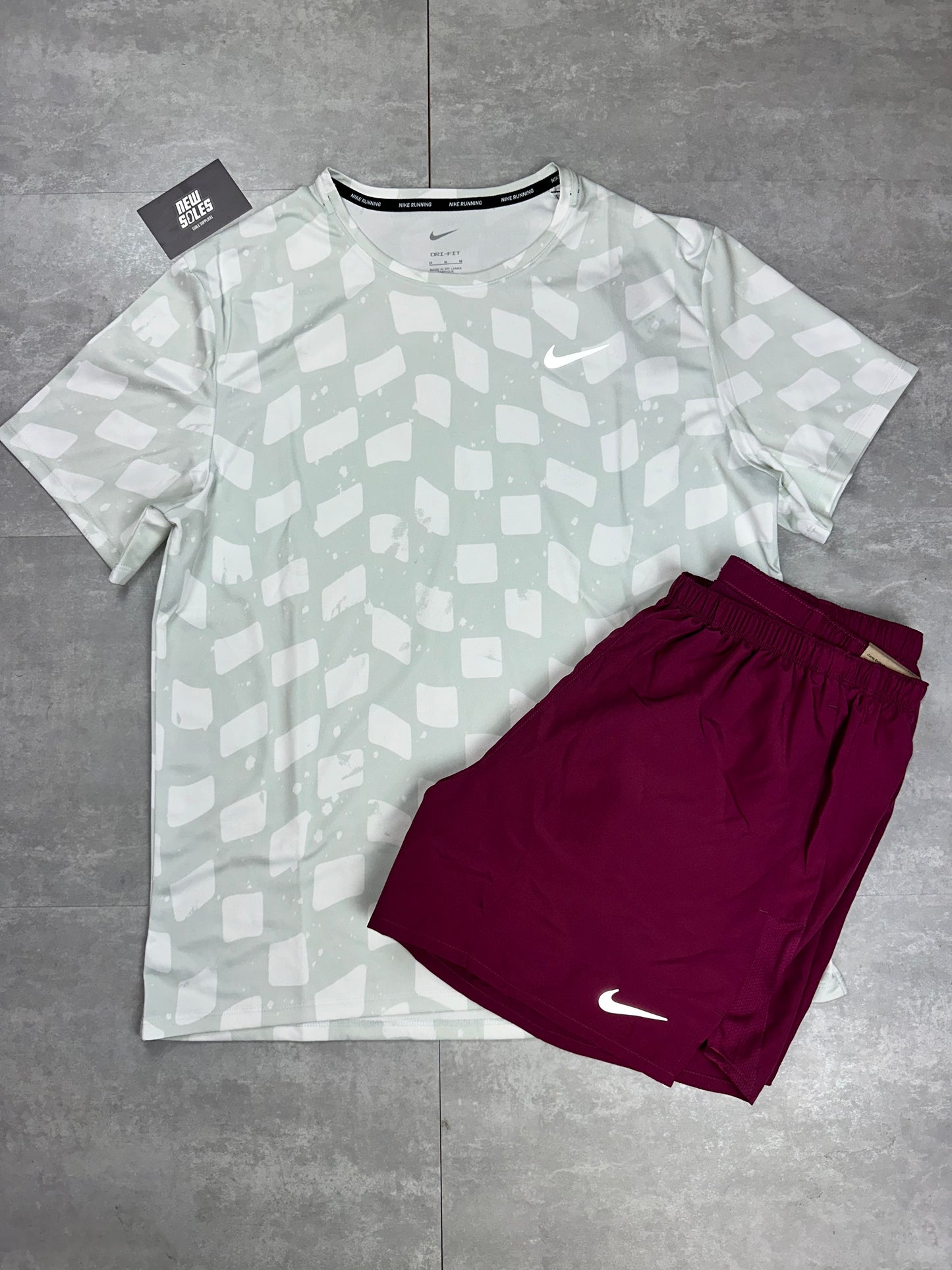 Nike Miler 2.0 & Challenger Shorts Set 'Photon/Rosewood'