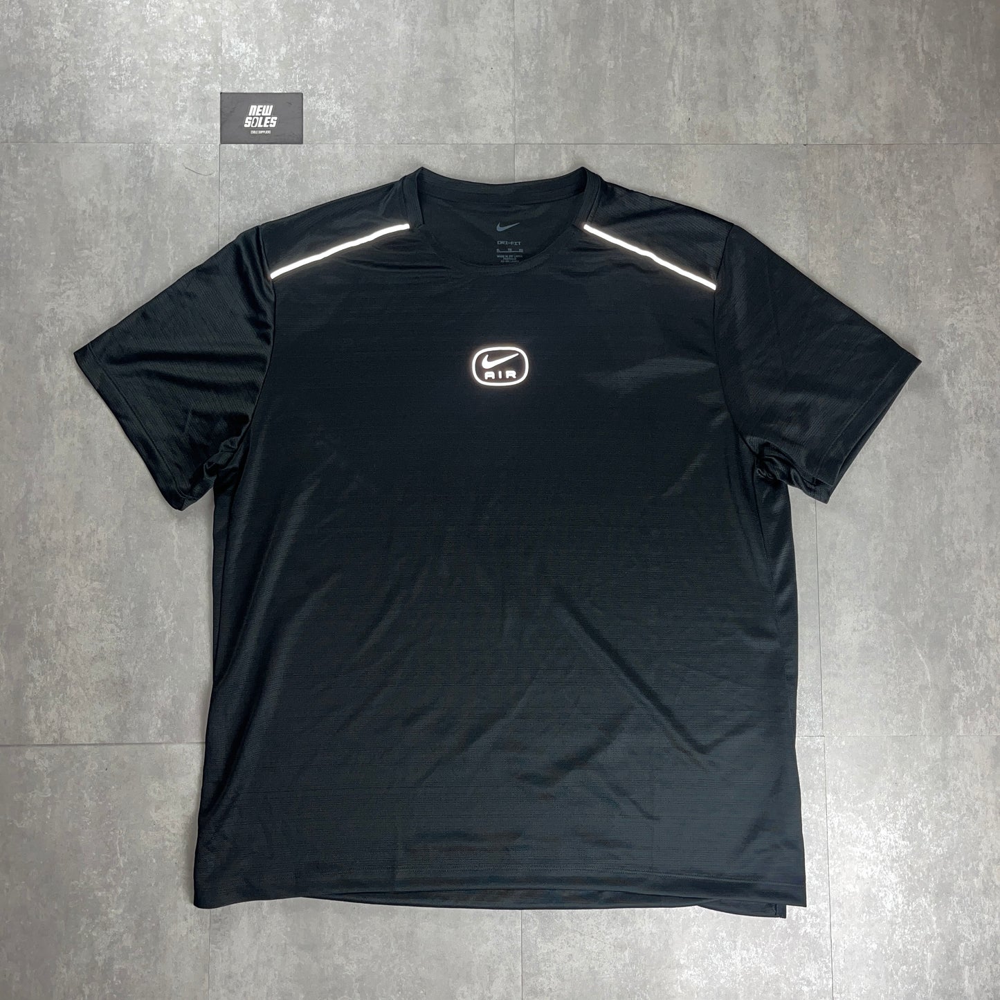 Nike Miler T-Shirt Black ‘Air Logo’