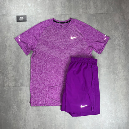 Nike Windrunner Jacket Vivid Purple & ADV T-Shirt/Challenger Short Vivid Purple Bundle Set