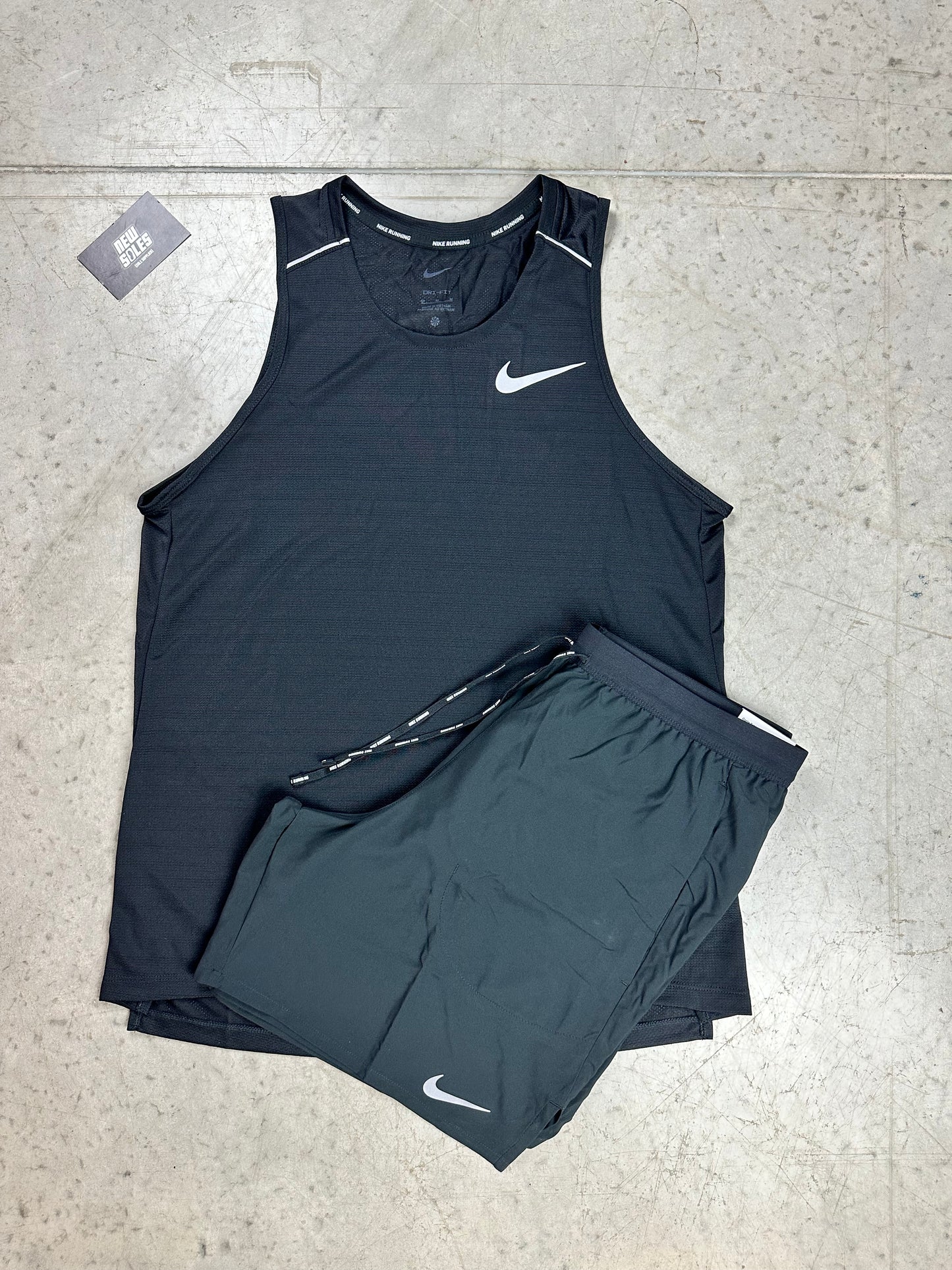 Nike Miler Vest 1.0 & Flex Stride Shorts Set 'Black'