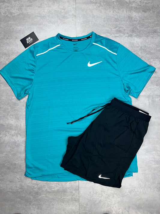 Nike Miler 1.0 & Flex Stride Shorts Set 'Dusty Cactus/Black'