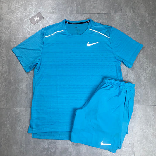 Nike Miler 1.0 & Challenger Shorts Set 'Baltic Blue'