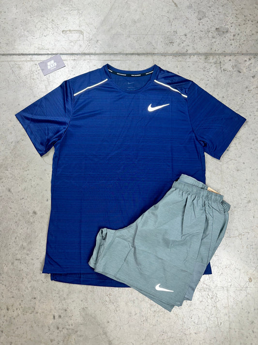 Nike Miler 1.0 & Challenger Shorts Set 'Midnight Navy/Grey'