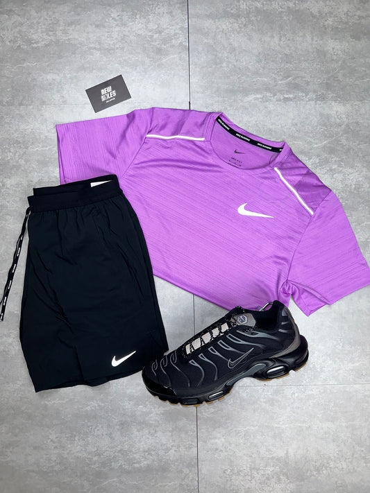 Nike Miler 1.0 & Flex Stride Shorts Set 'Rush Fuschia/Black'