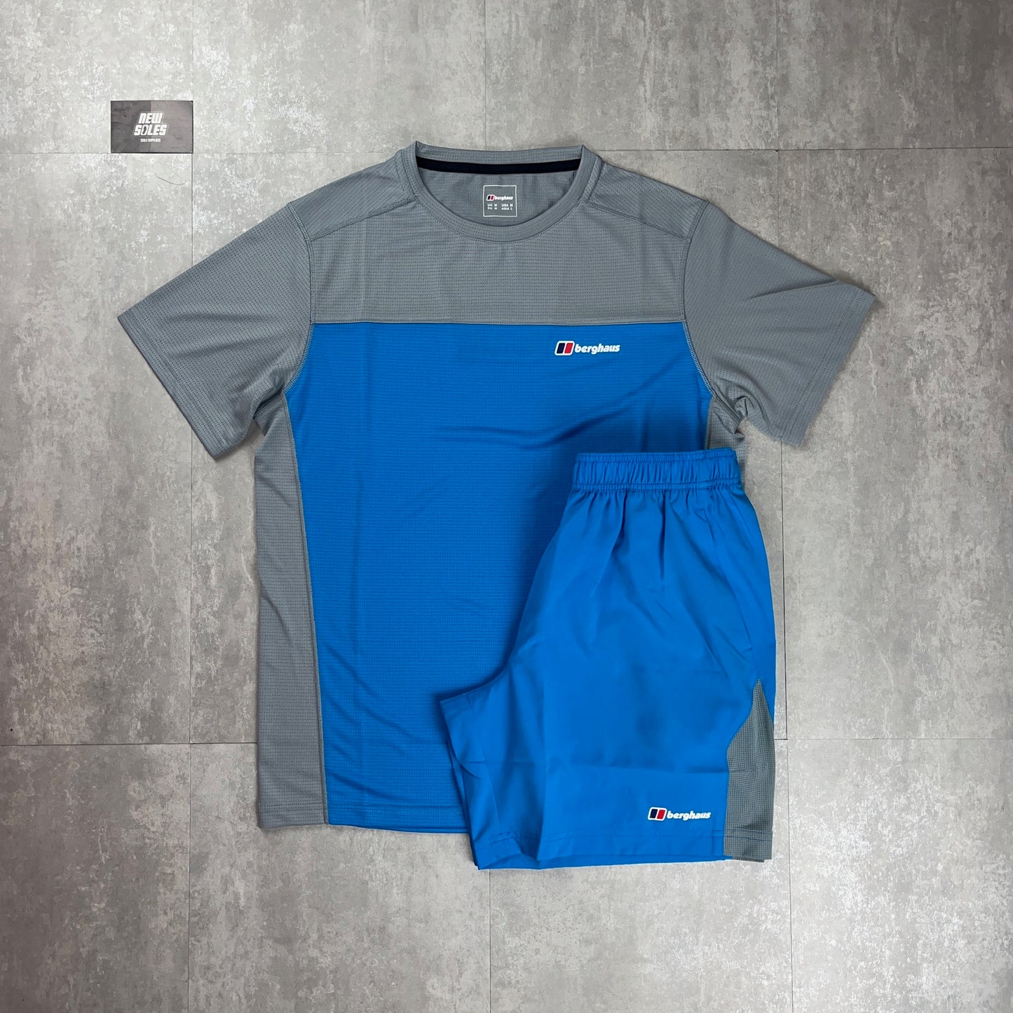 Berghaus Tech T-Shirt & Stanope Shorts Grey/Blue Set
