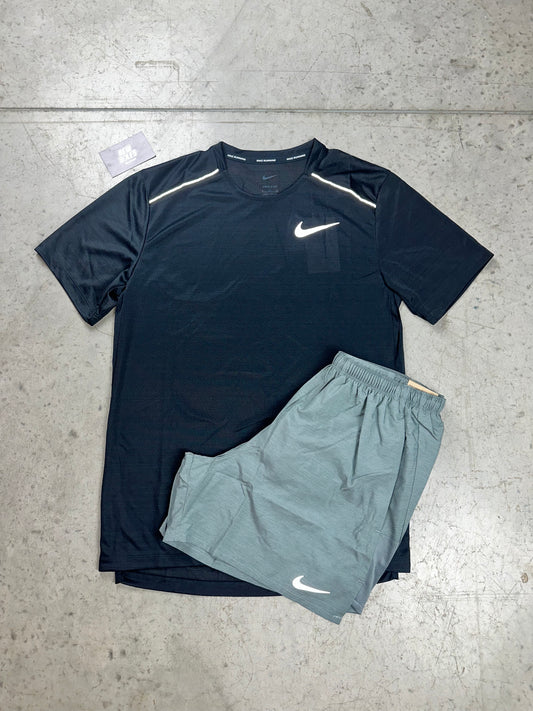 Nike Miler 1.0 & Challenger Shorts Set 'Black/Grey'