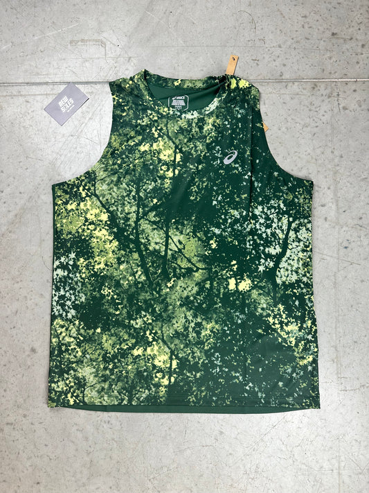 Asics All Over Print SS T-Shirt Vest 'Green'