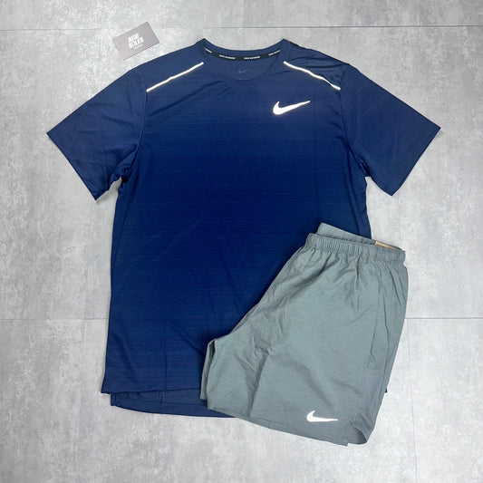 Nike Miler 1.0 & Challenger Shorts Set 'Midnight Navy/Grey'