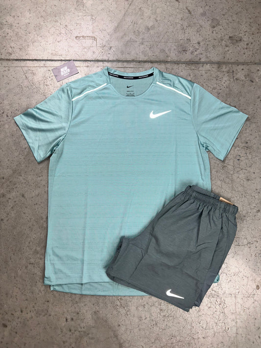 Nike Miler 1.0 & Challenger Shorts Set 'Mineral/Grey'