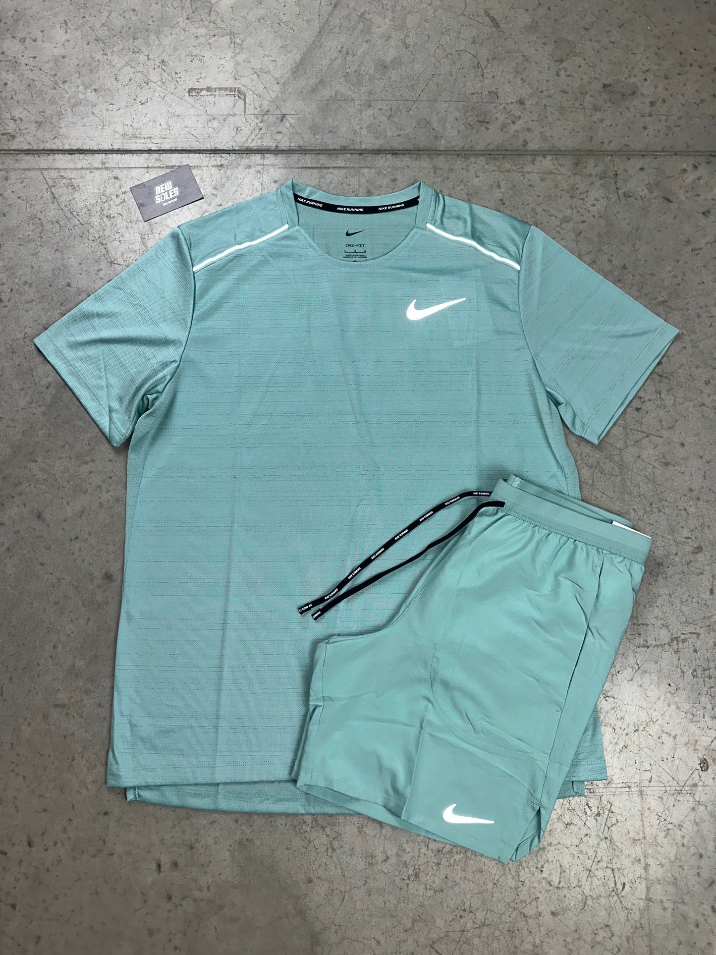 Nike Miler 1.0 & Flex Stride Shorts Set 'Mineral'