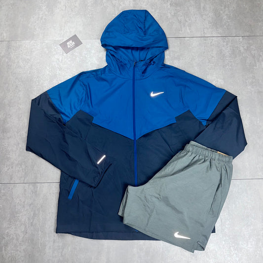 Nike Windrunner & Challenger Shorts Set 'Thunder Blue/Grey'