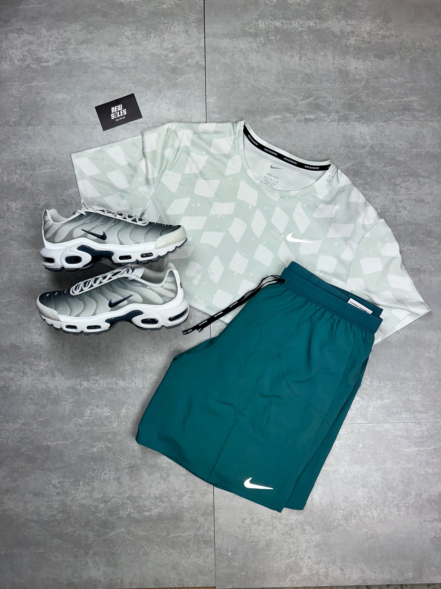 Nike Miler 2.0 & Flex Stride Shorts Set 'Photon/Teal'