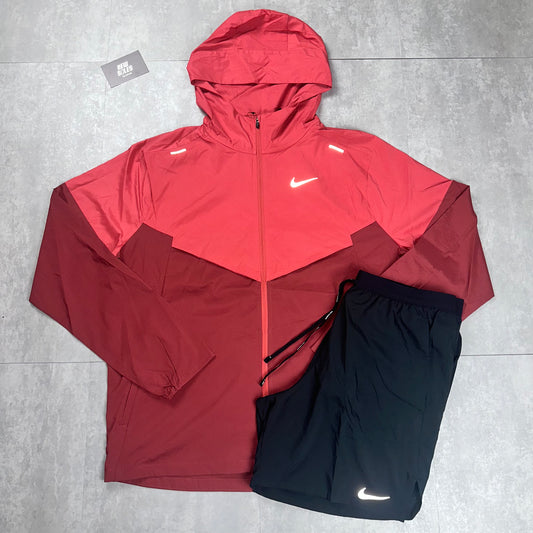 Nike Windrunner & Flex Stride Shorts Set 'Adobe/Black'