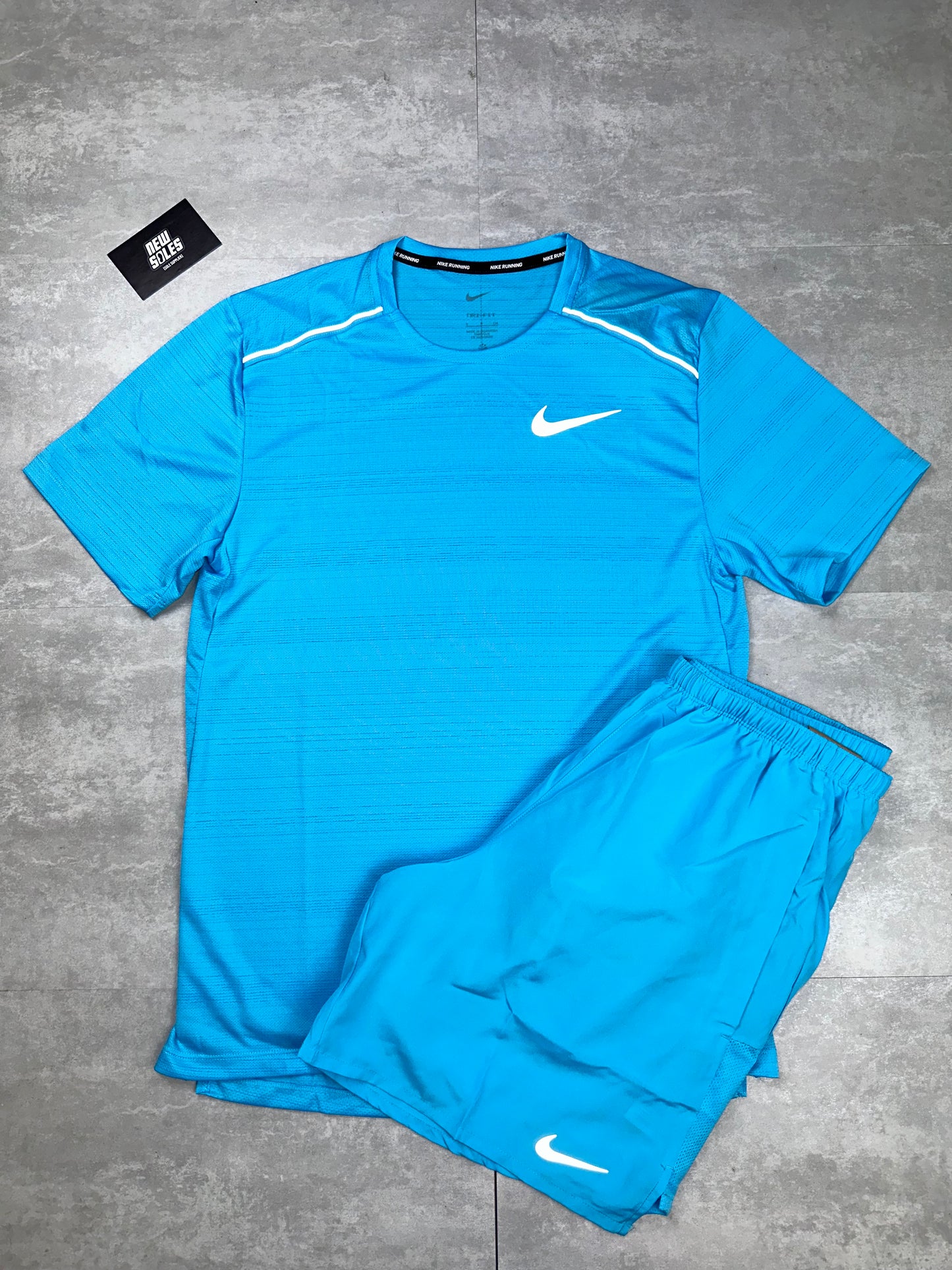 Nike Miler 1.0 & Challenger Shorts Set 'Baltic Blue'