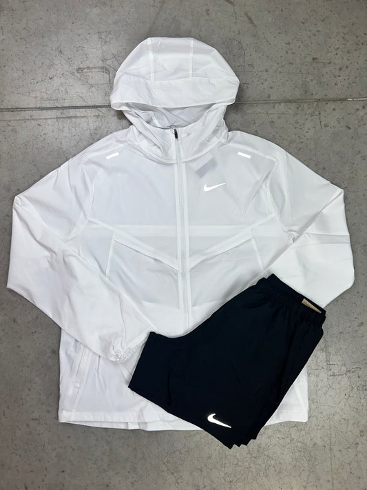 Nike Windrunner & Challenger Shorts Set 'Ice White/Black'