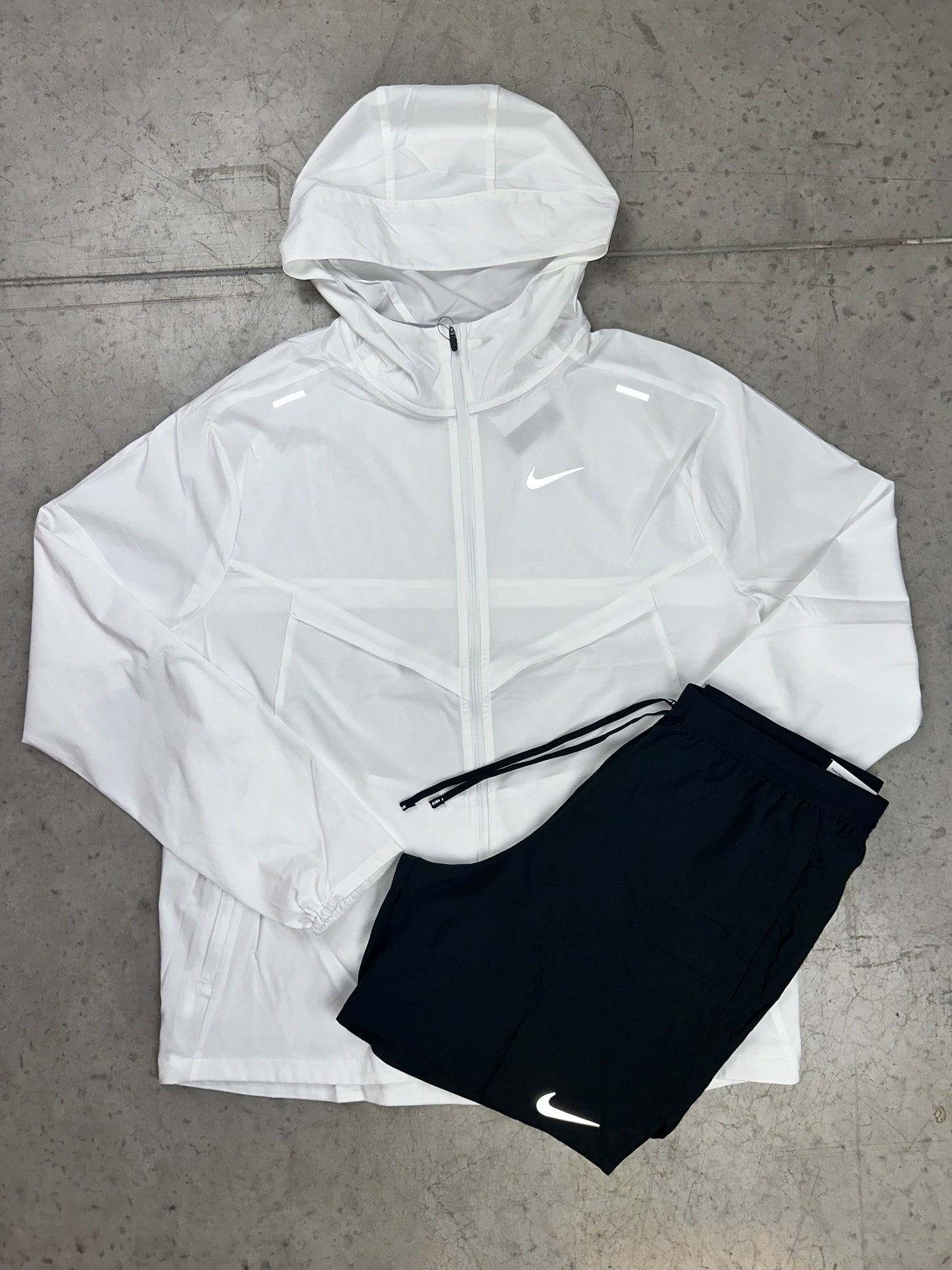 Nike Windrunner & Flex Stride Shorts Set 'Ice White/Black'