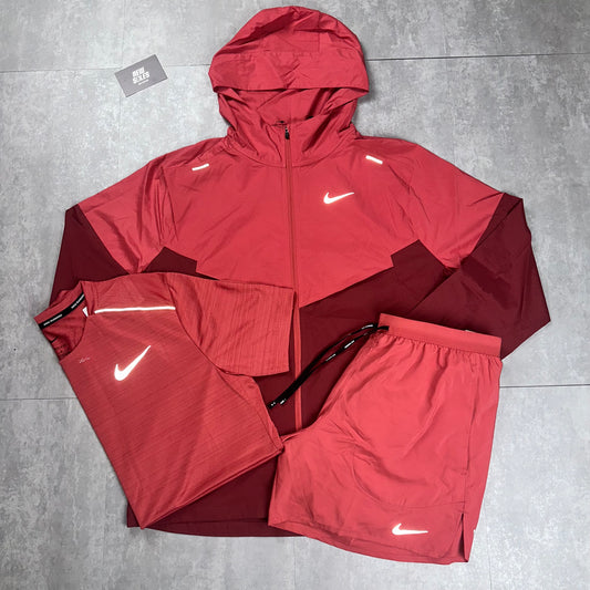 Nike Windrunner & Nike Miler 1.0 & Flex Stride Shorts Set 'Adobe'