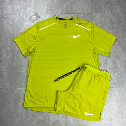 Nike Miler 1.0 & Flex Stride Shorts Set 'Bright Cactus'