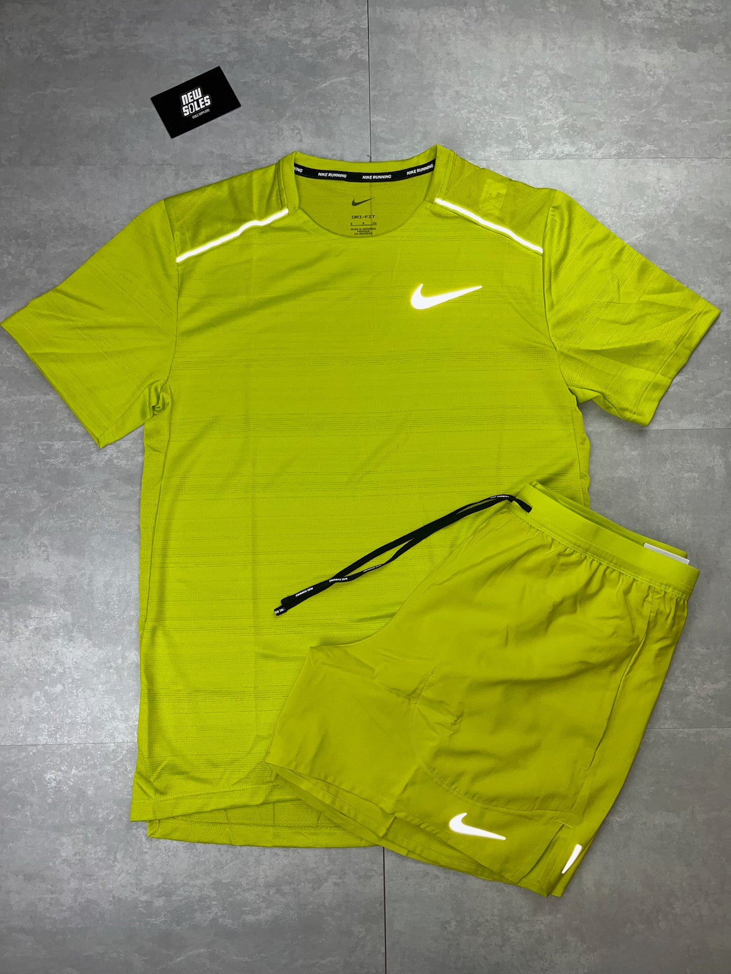 Nike Miler 1.0 & Flex Stride Shorts Set 'Bright Cactus'